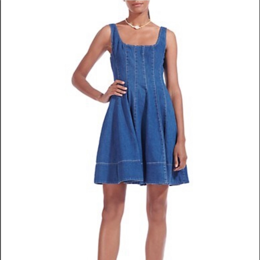 Staud Denim Mini Wells Dress